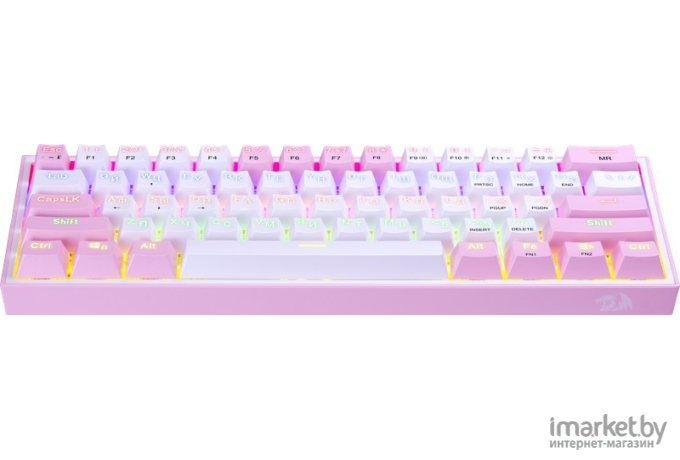 Клавиатура Redragon Fizz 70672 розовый/белый
