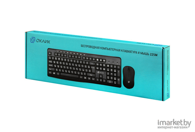 Комплект клавиатура + мышь Oklick 225M (черный)