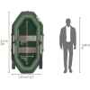 Надувная лодка Тонар Бриз 240 зеленый (4897005)
