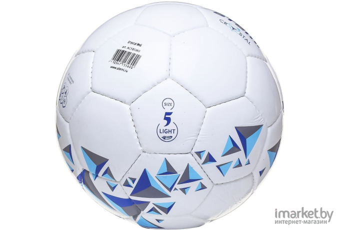 Мяч футбольный Atemi Crystal р.5 белый/темно-синий
