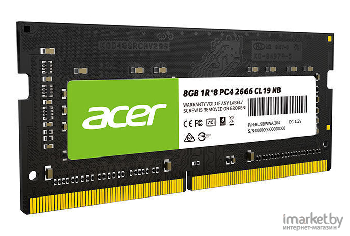 Оперативная память Acer DDR4 8Gb PC4-25600 (BL.9BWWA.206)