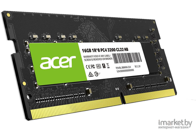 Оперативная память Acer DDR4 16Gb PC4-25600 (BL.9BWWA.214)