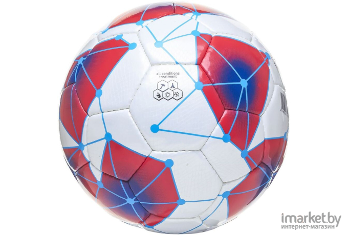Мяч футбольный Atemi Spectrum р.5 белый/синий/красный
