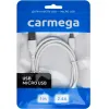 Кабель Carmega microUSB 1.0m White (CAR-C-MIC1M-WH)