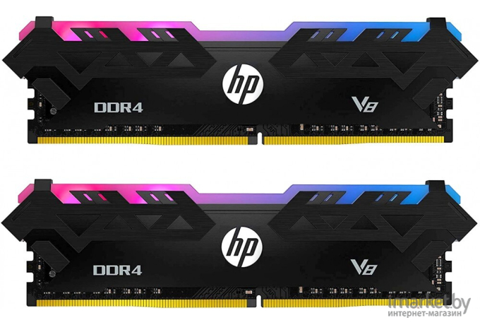 Оперативная память HP DDR4 DIMM 32Gb PC25600 3200Mh 16-18-18-38 V8 RGB с радиатором (8MG03AA#ABB)