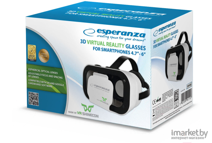 Очки виртуальной реальности Esperanza EMV400 для смартфона 4.7-6