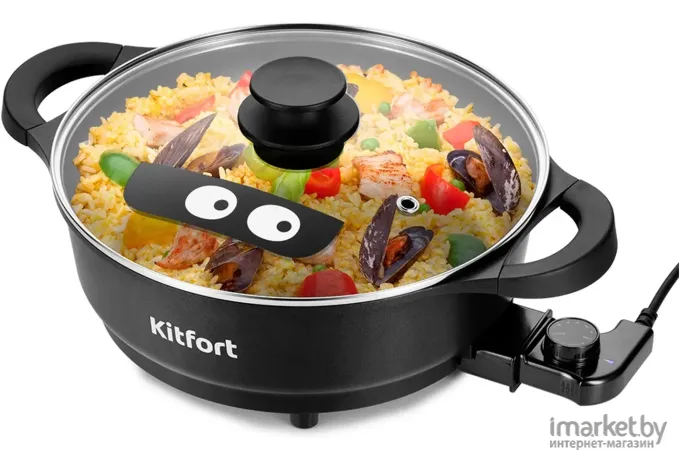 Электрическая сковорода Kitfort КТ-2078 черный
