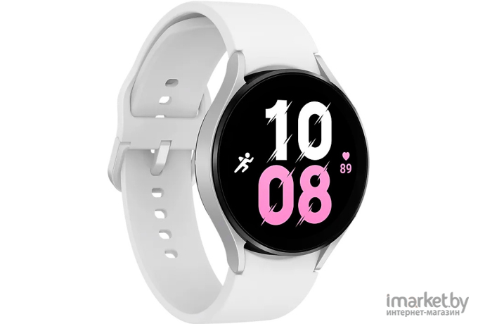Смарт-часы Samsung Galaxy Watch 5 44мм серебристый/белый (SM-R910NZSAMEA)