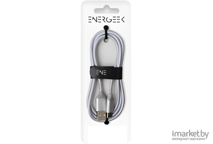 Кабель Atomic Energeek-Drive для Iphone Lightning 100см 2.4А серебристый (30.260)
