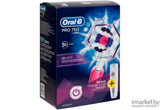 Электрическая зубная щетка Oral-B Pro 750 Limited Edition розовый
