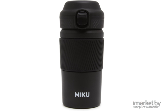 Термокружка Miku С кнопкой 380 мл (черный)